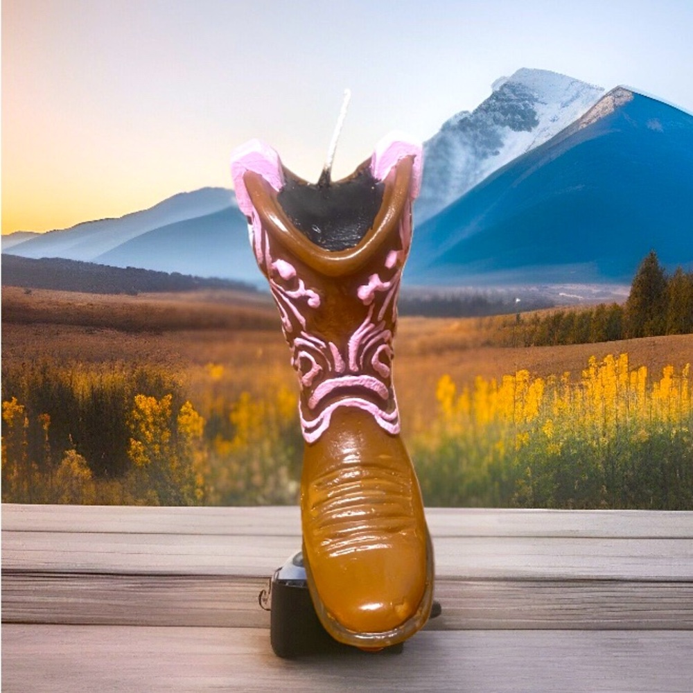 Cowboy Boot Scented and Painted Candle listing is for 2 candles - Picture 4 of 7